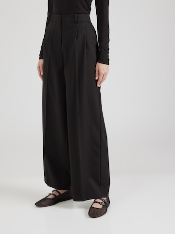 VERO MODA Wide leg Pleat-Front Pants 'VMNila' in Black: front