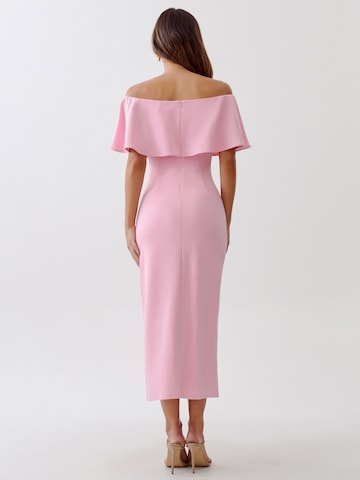 Tussah Dress 'ELLY' in Pink: back