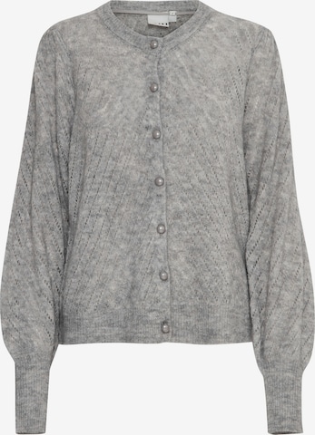 ICHI Knit Cardigan in Grey: front