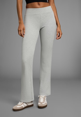 LAURA SCOTT Boot cut Workout Pants in Grey: front