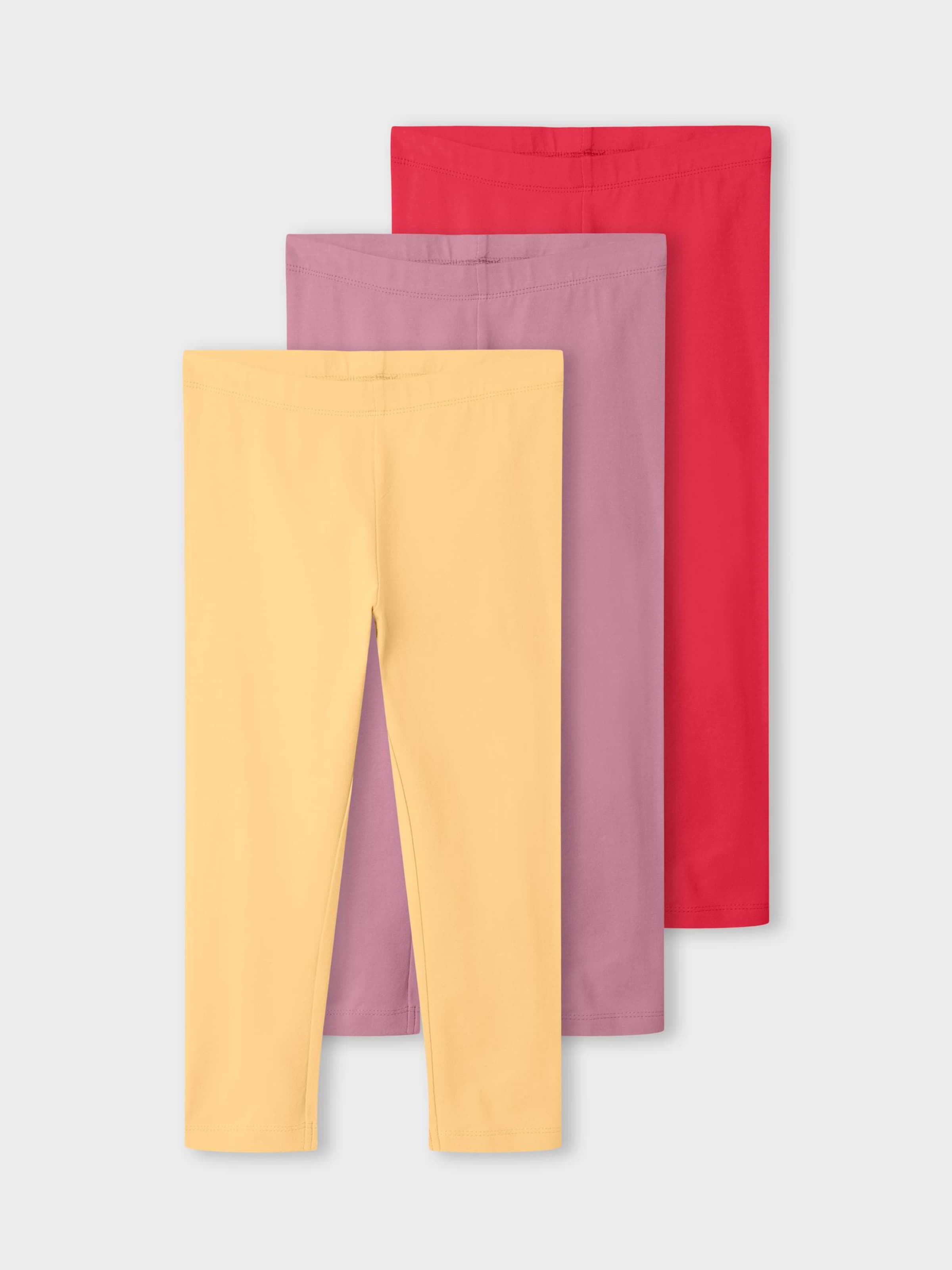 Kinder Teens (Gr. 140-176) NAME IT Leggings 'VIVIAN' in Hellgelb, Lila - JK19139 Kinder Teens (Gr. 140-176) NAME IT Leggings 'VIVIAN' in Hellgelb, Lila - JK19139