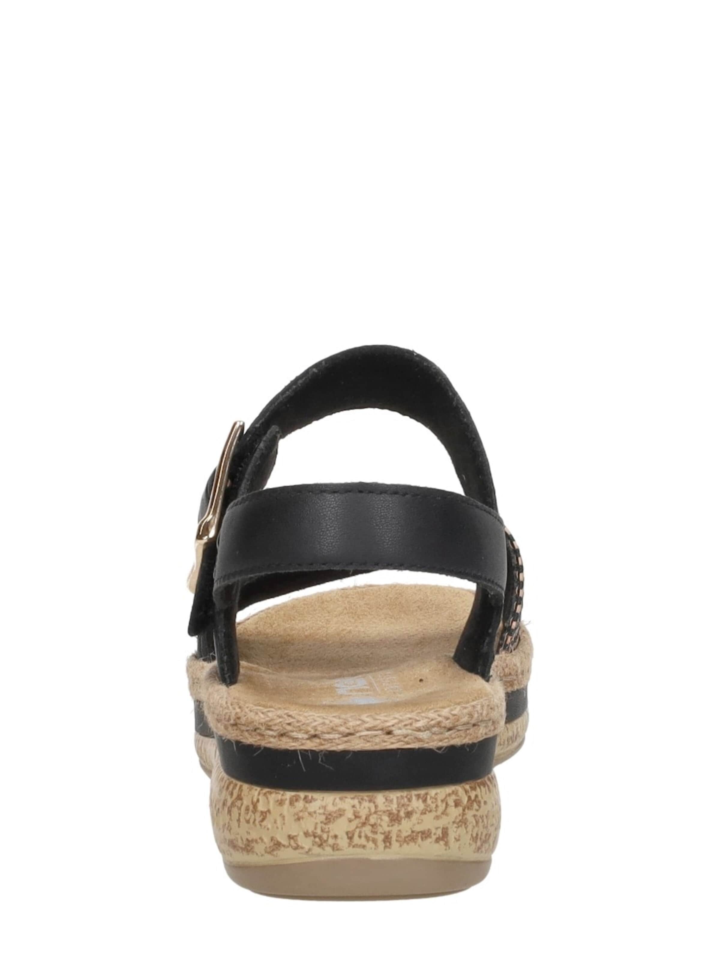 Sandales 'Sandalen Plat' Rieker en noir
