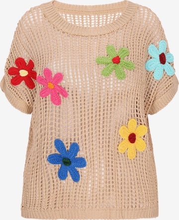 Pulover 'Fashion Look' de la usha FESTIVAL pe bej: față