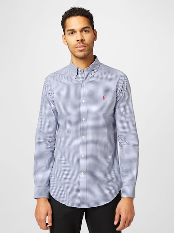 Coupe regular Chemise Polo Ralph Lauren en bleu : devant