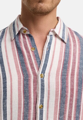 INDICODE JEANS Regular fit Overhemd 'Kiss' in Rood