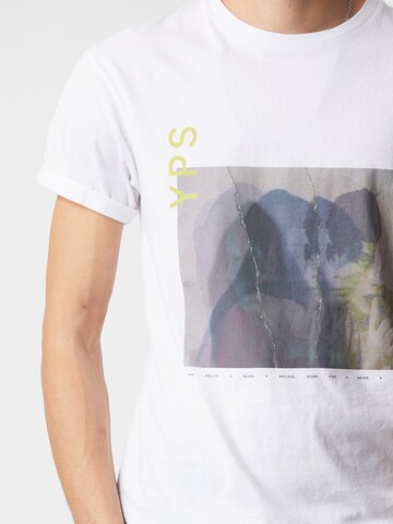Young Poets T-Shirt 'Faces Zander 222' in Weiß