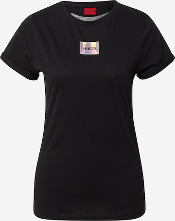 HUGO Red - Camiseta en negro: frente