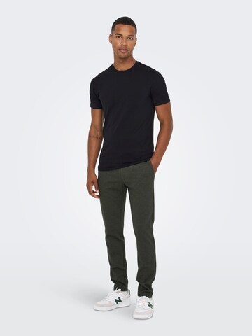 Slimfit Pantaloni chino 'Mark' di Only & Sons in verde