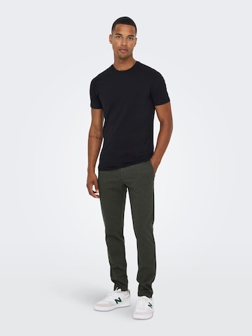 Only & Sons Slim fit Chino trousers 'Mark' in Green