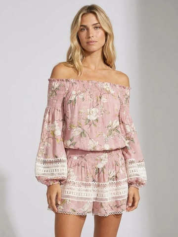 Miss June - Top 'Blouse manches longues Gia' en rosa: frente