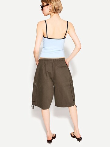 Loosefit Pantalon cargo Bershka en beige
