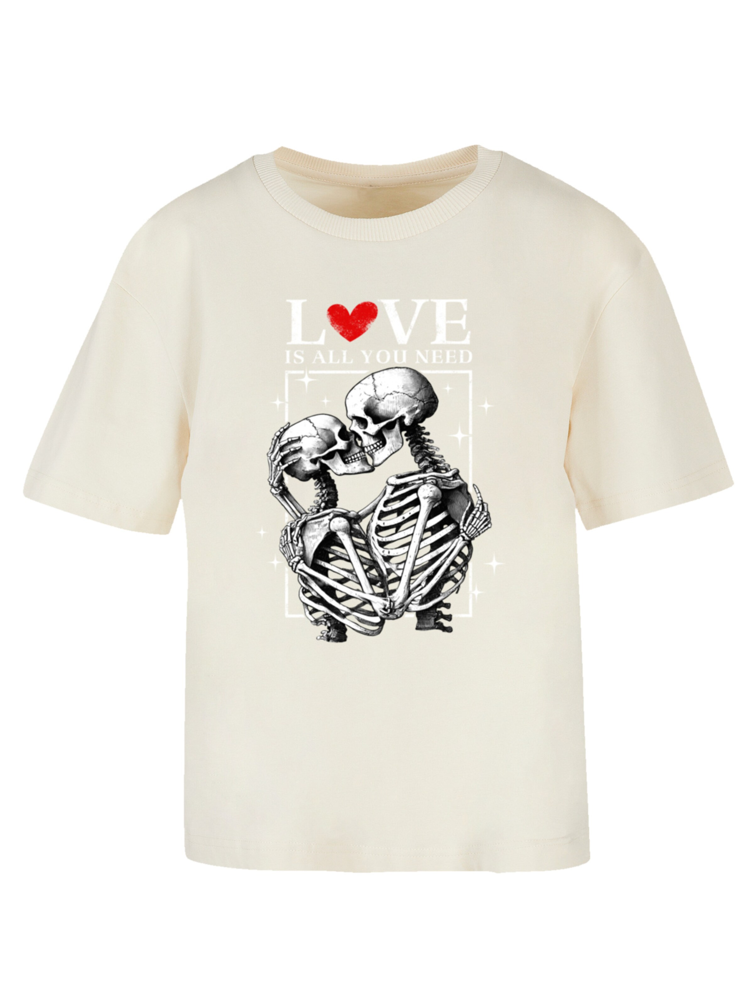 F4NT4STIC T-Shirt 'Love is all you need' in Beige: Vorderseite