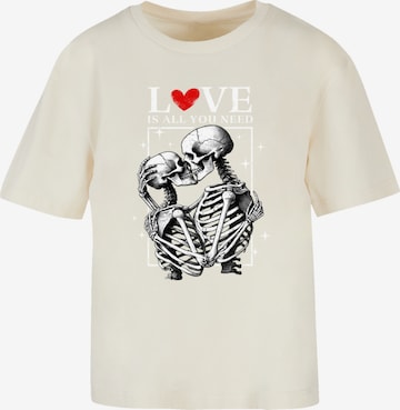 F4NT4STIC T-Shirt 'Love is all you need' in Beige: Vorderseite