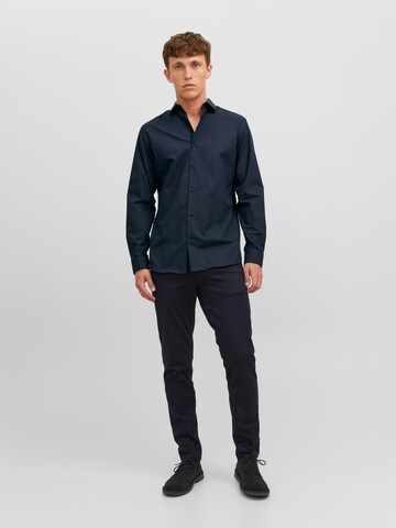 Slim fit Camicia 'Parker' di JACK & JONES in blu