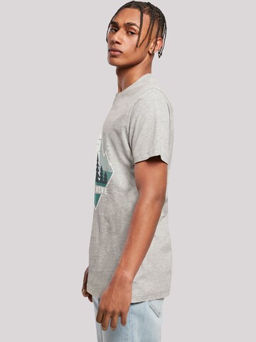 T-Shirt 'Hike More Mountains' F4NT4STIC en gris