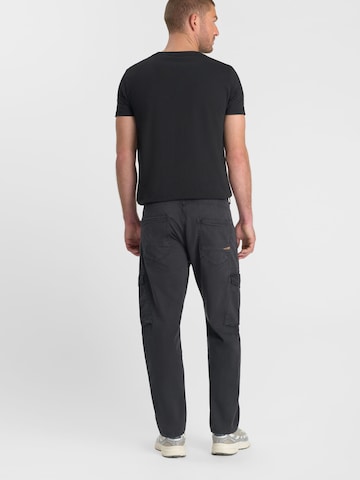 Regular Pantalon cargo 'BULLET' Le Temps Des Cerises en noir : derrière