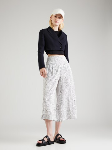 Marks & Spencer Wide leg Pleat-Front Pants in White