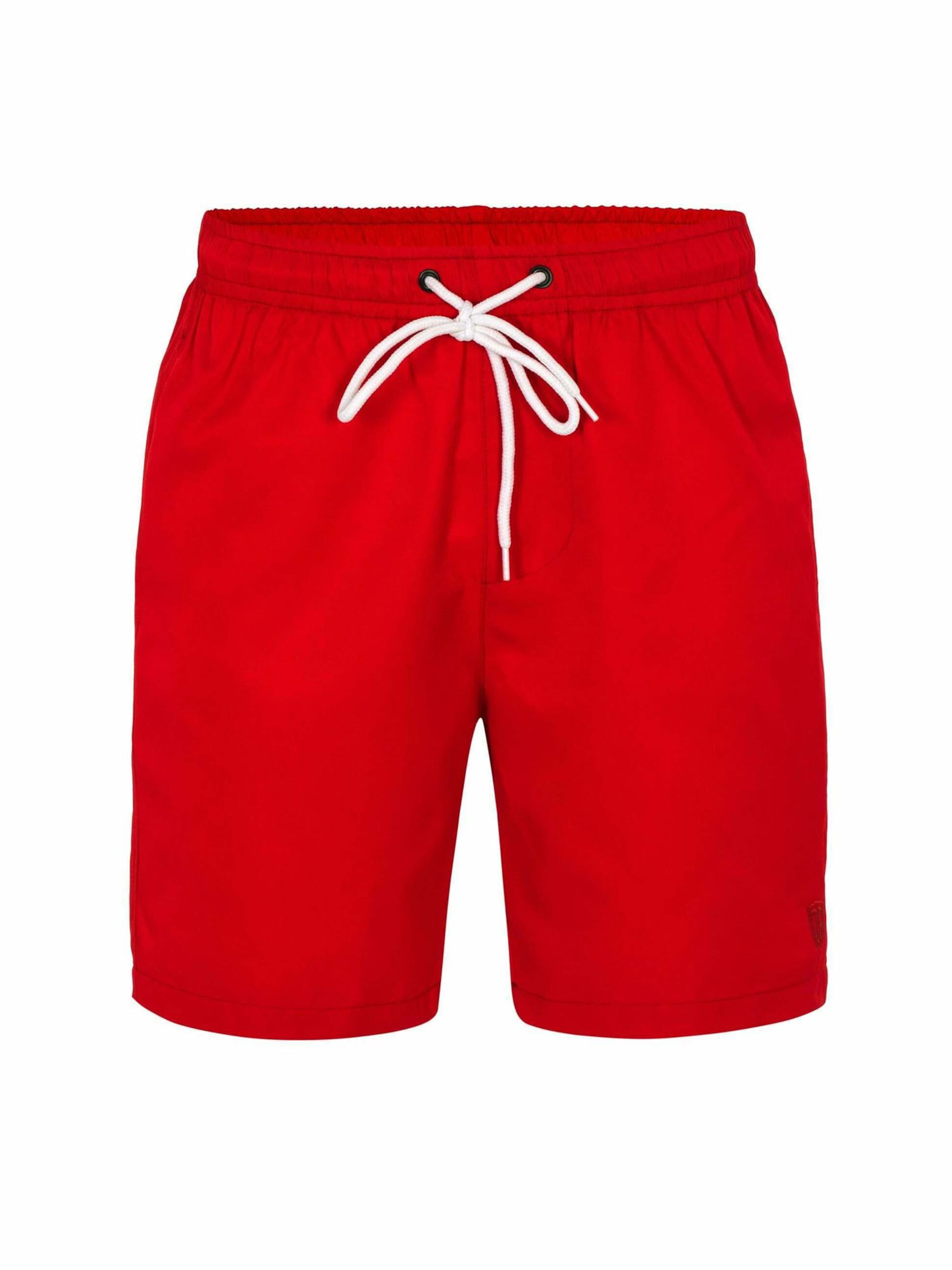 Shorts de bain Daniel Hills en rouge : devant