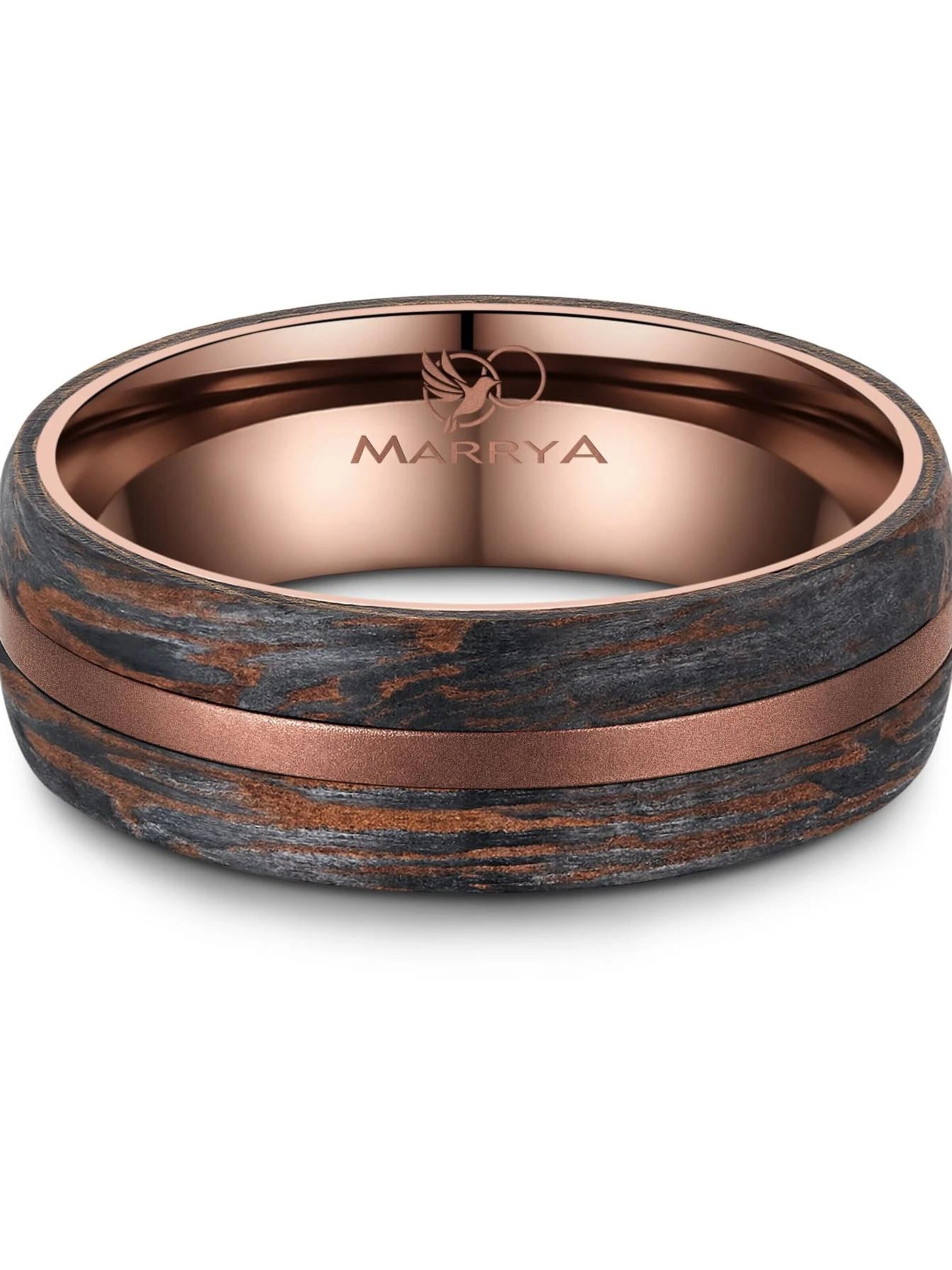 Anello 'MARRYA Ehering CB-08 Carbon-Bronze' di MARRYA in marrone