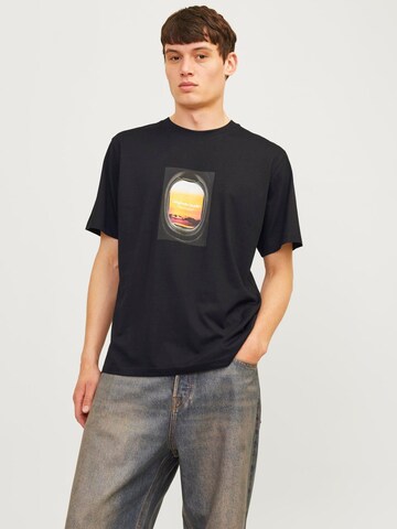 JACK & JONES Majica 'JORVesterbro' | črna barva: sprednja stran