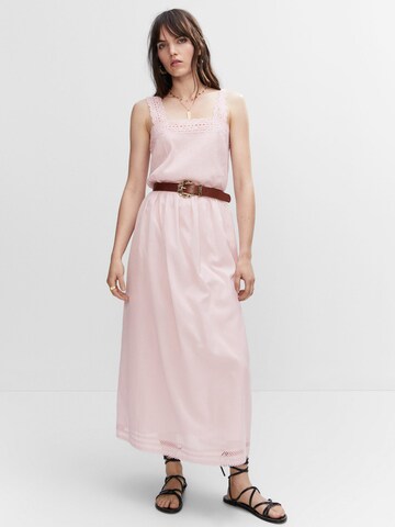 MANGO Letnia sukienka 'NUBE' w kolorze różowy