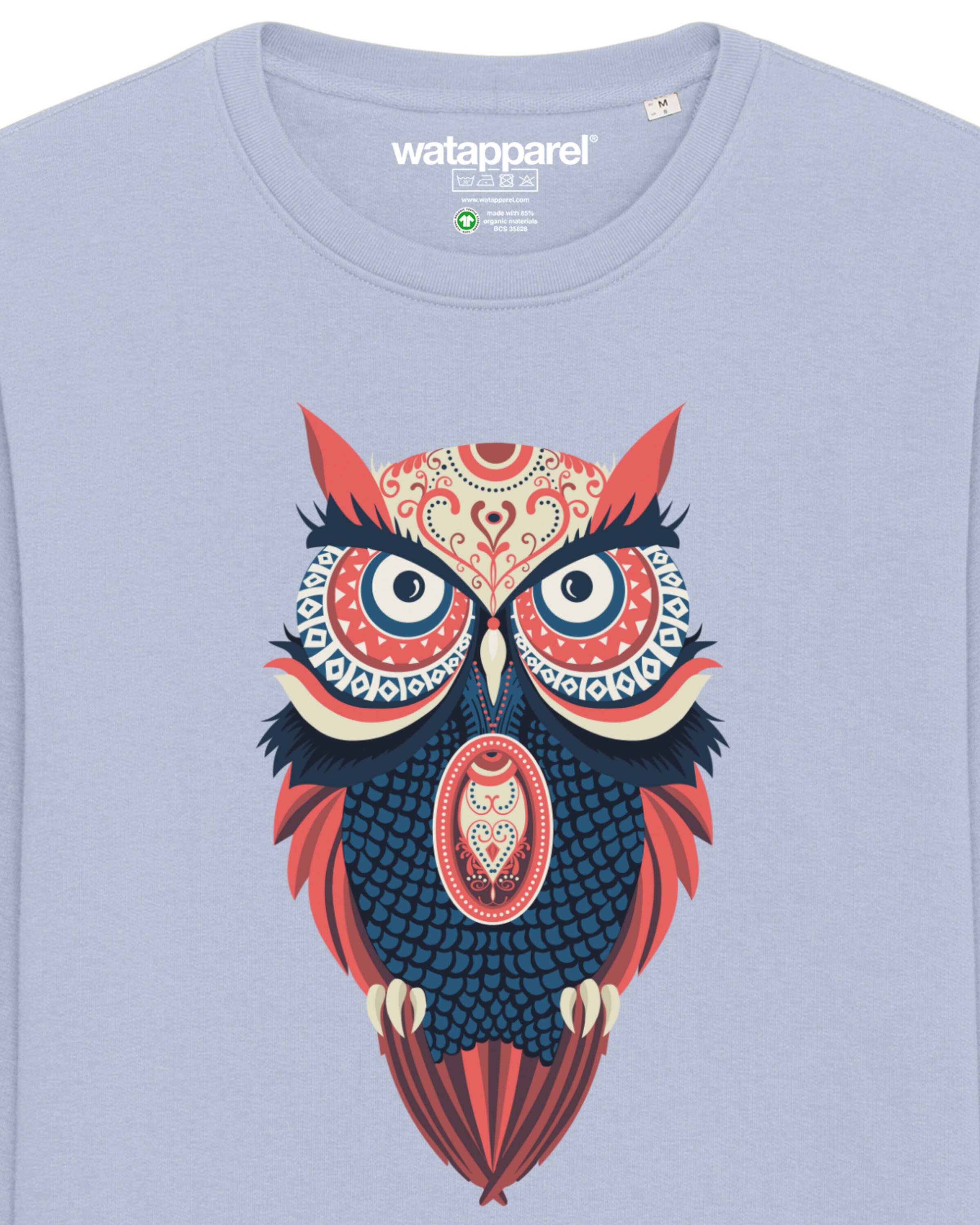Watapparel Sweatshirt 'Colorful Owl' in Blauw