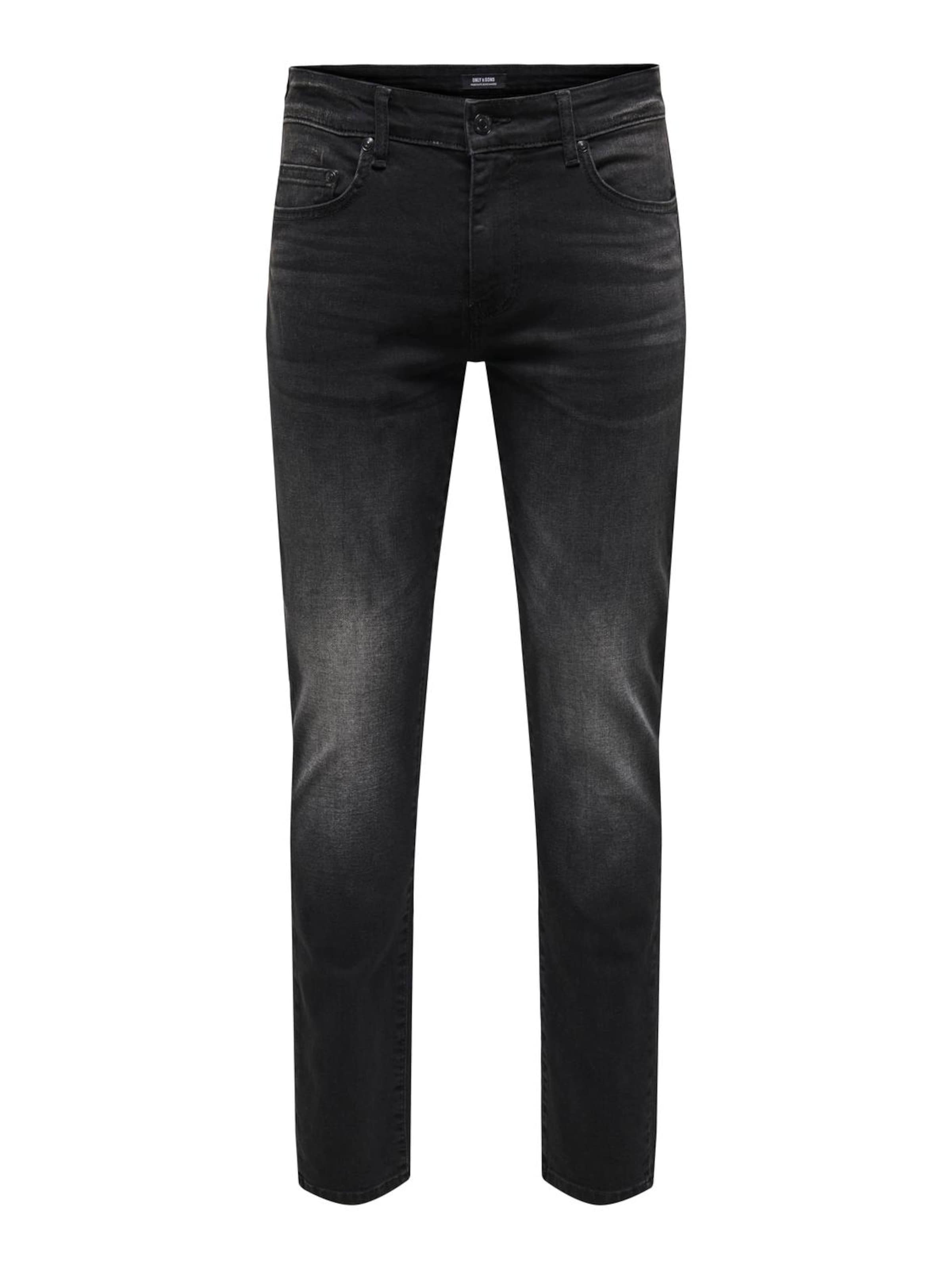 Only & Sons Slimfit Τζιν 'ONSLOOM' σε μαύρο: μπροστά