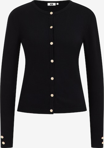 WE Fashion Knit cardigan in Black: front