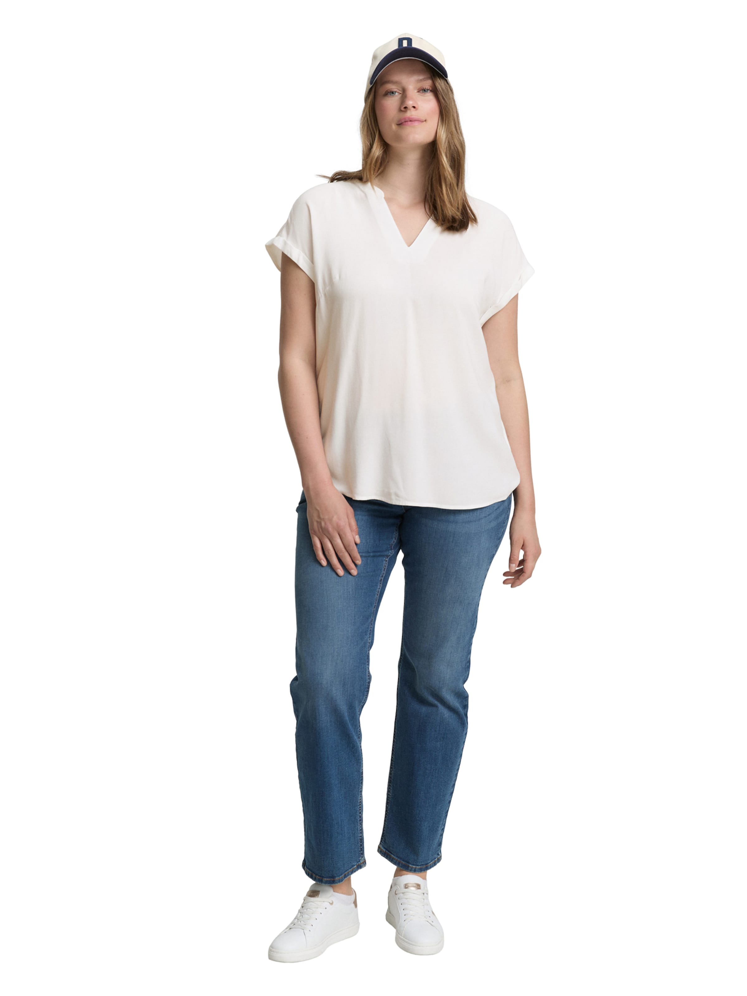 Tom Tailor Women + Pluus, värv valge