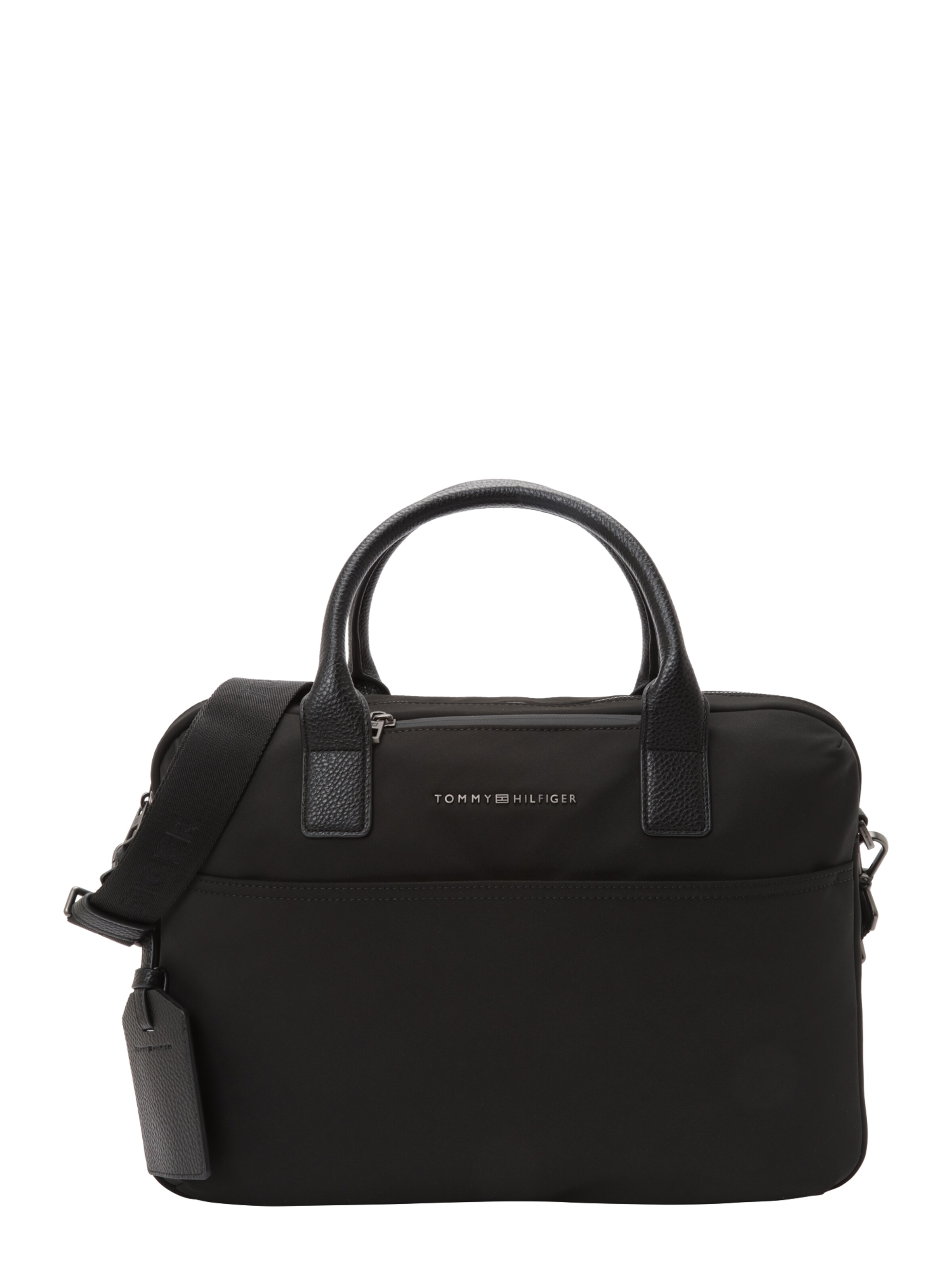 Sac d’ordinateur portable TOMMY HILFIGER en noir : devant