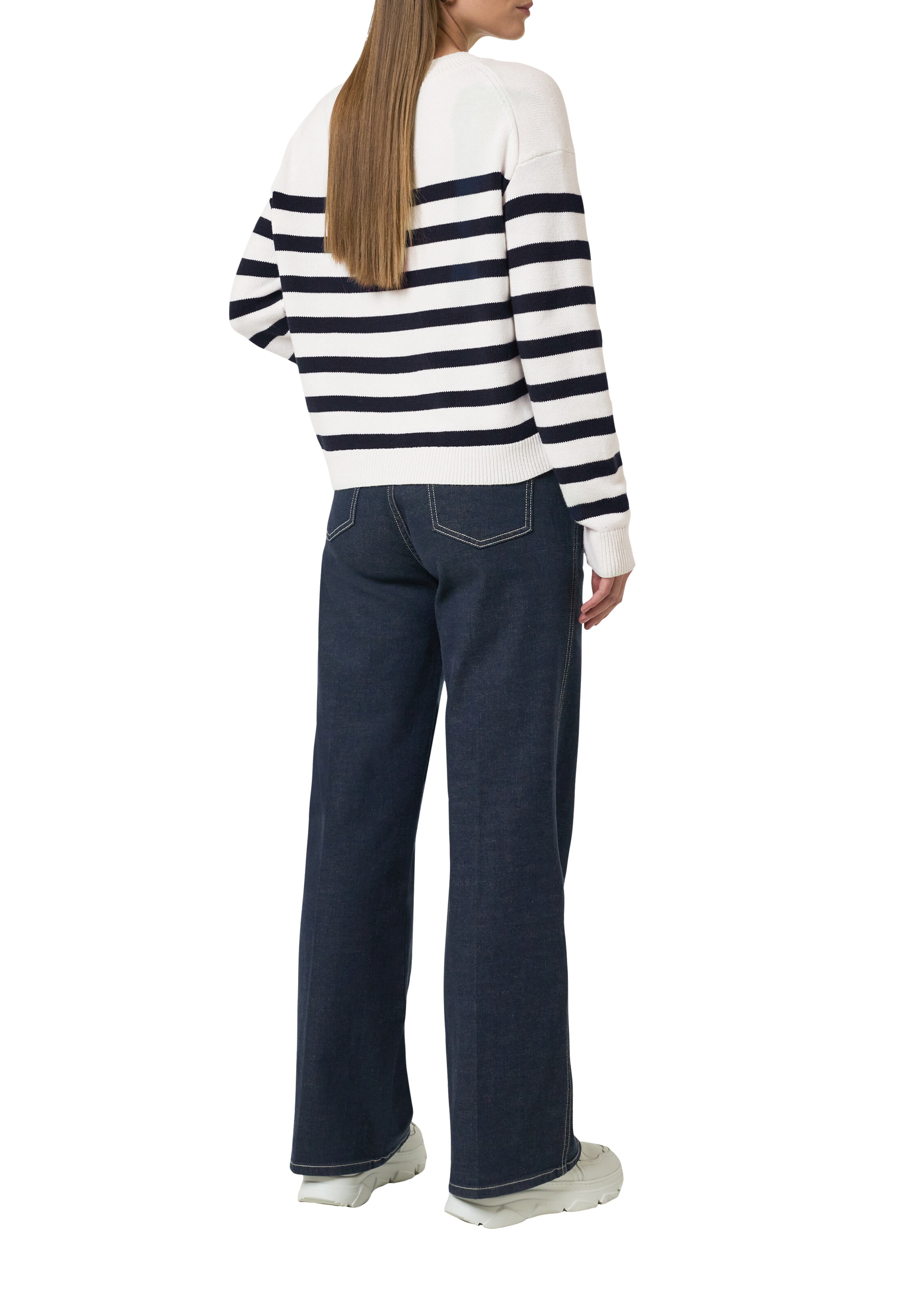 comma casual identity Sveter - Biela: zadná strana