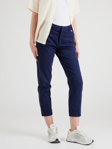 NÜMPH Slim fit Trousers with creases 'REGITZA' in Blue: front