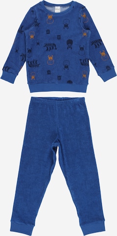 SCHIESSER Pižama | modra barva: sprednja stran