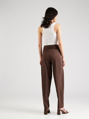 Tapered Pantaloni con piega frontale di TOPSHOP in marrone