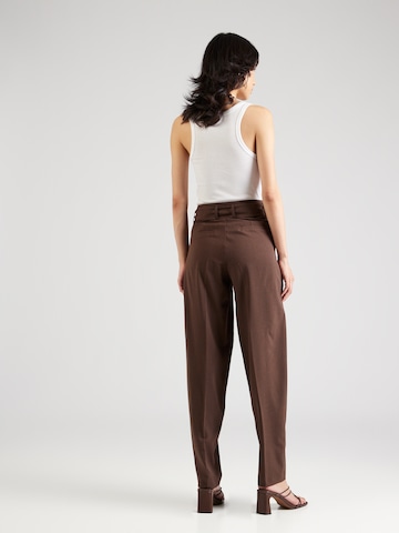 TOPSHOP Zwężany krój Spodnie w kant w kolorze brązowy