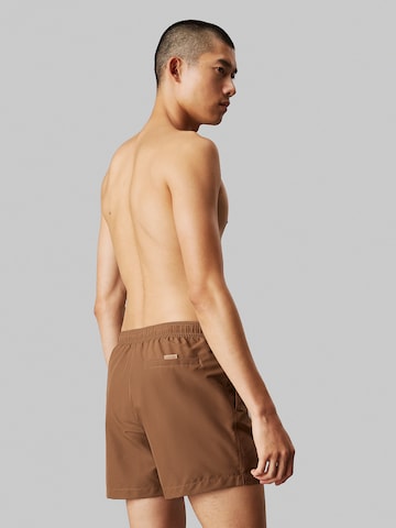 Calvin Klein Swimwear Board Shorts in Brown