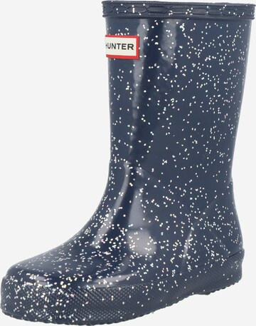 HUNTER Rubber boot in Blue: front