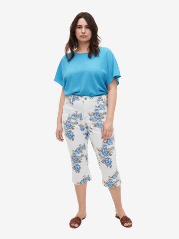 Zizzi Slimfit Jeans 'AMY' in Wit