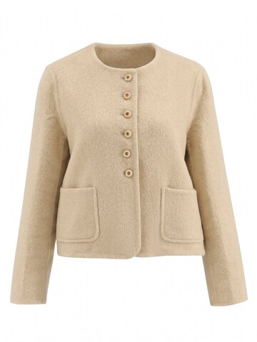 TorWeit Knit Cardigan 'Wool-Blend Coat Short' in Beige: front