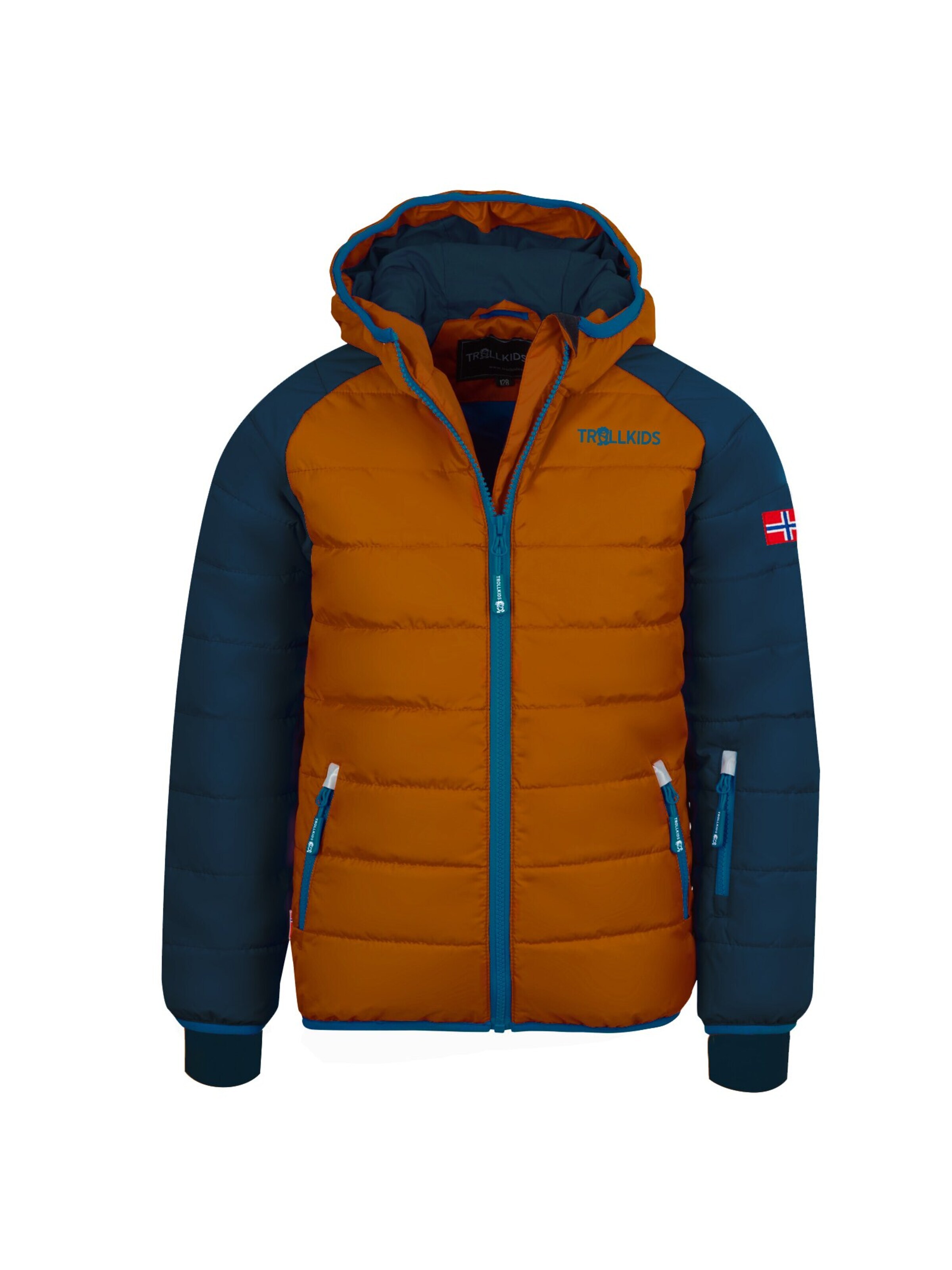 TROLLKIDS Winter Jacket in Green: front