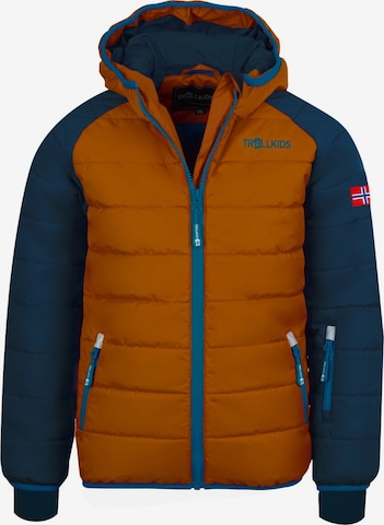 TROLLKIDS Winter Jacket in Green: front