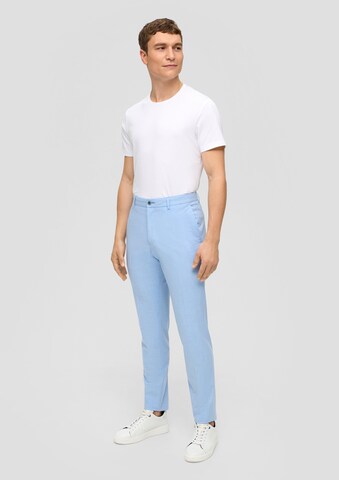 s.Oliver BLACK LABEL Slim fit Trousers 'Pure' in Blue