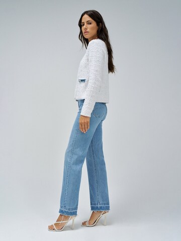 Salsa Jeans Strickjacken 'Perlen' in Weiß