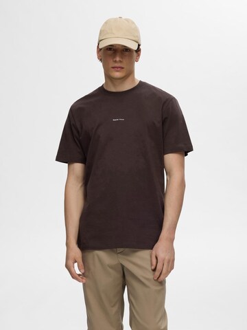 SELECTED HOMME Shirt 'ASPEN' in Brown: front