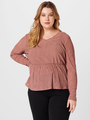 ABOUT YOU Curvy Shirt 'Hilka' in Rood: voorkant