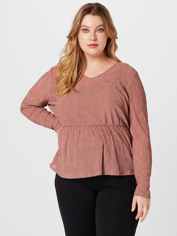 ABOUT YOU Curvy Shirt 'Hilka' in Rood: voorkant