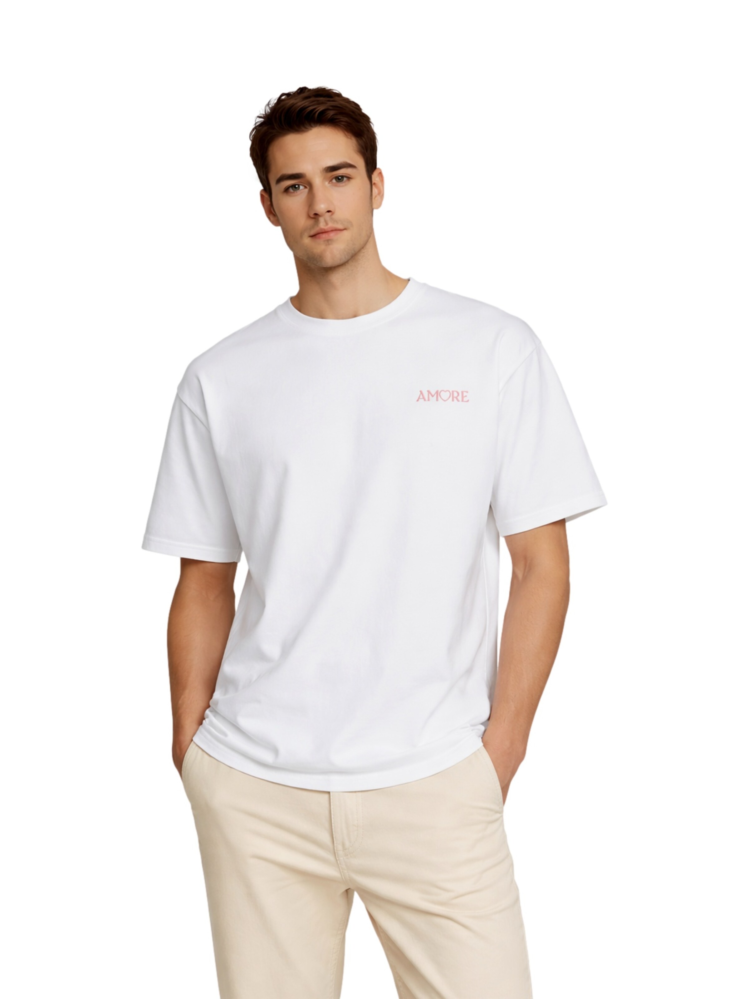 Only & Sons T-Shirt 'Caspian Airflex Amore' in Weiß: Vorderseite