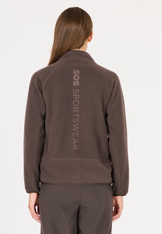 SOS Functionele fleece jas 'Draco' in Bruin: voorkant
