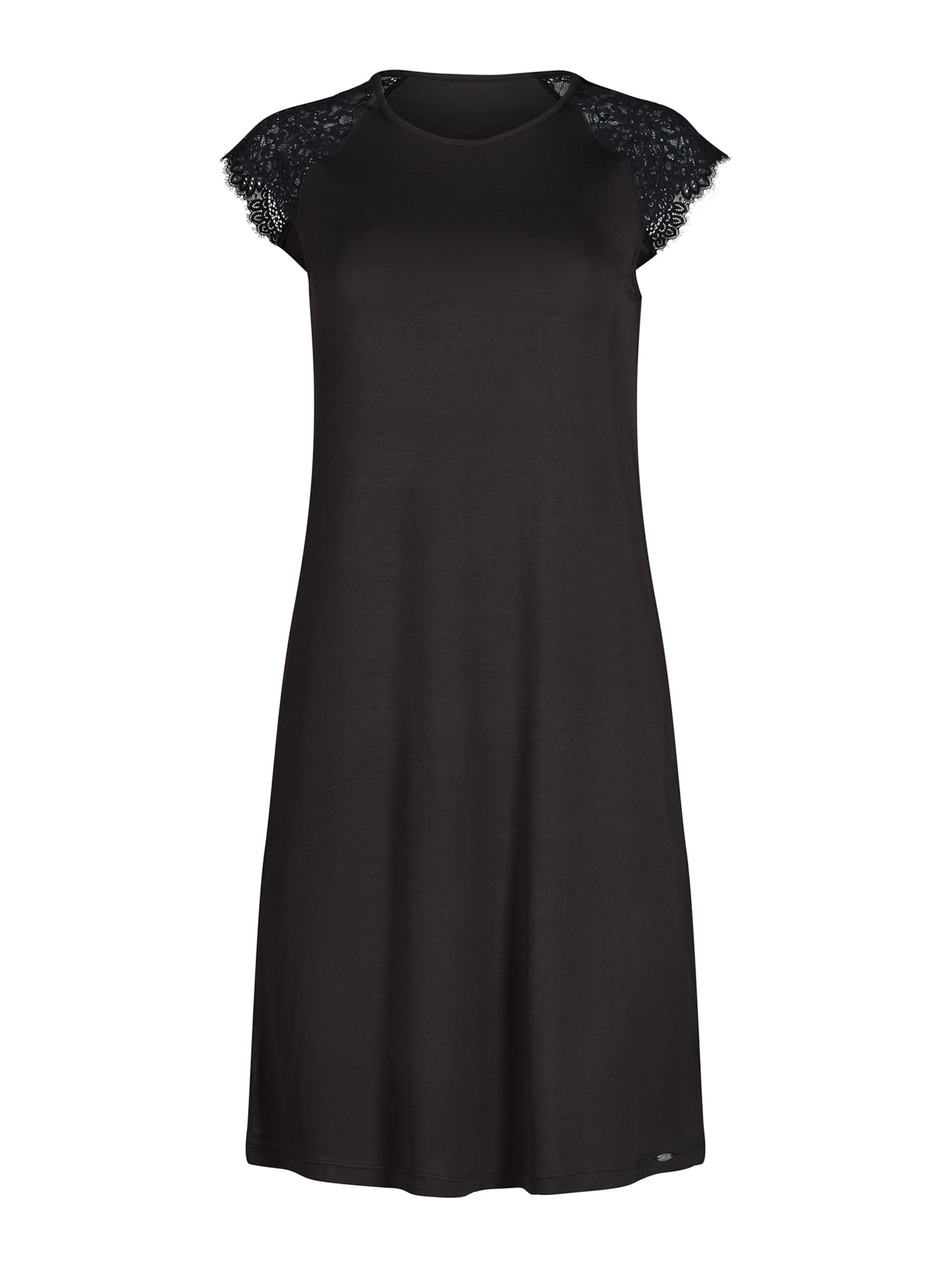 Camicia da notte di Skiny in nero: frontale