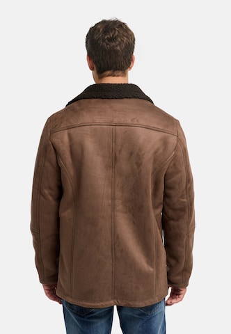INDICODE JEANS Winterjas 'Crocky' in Bruin